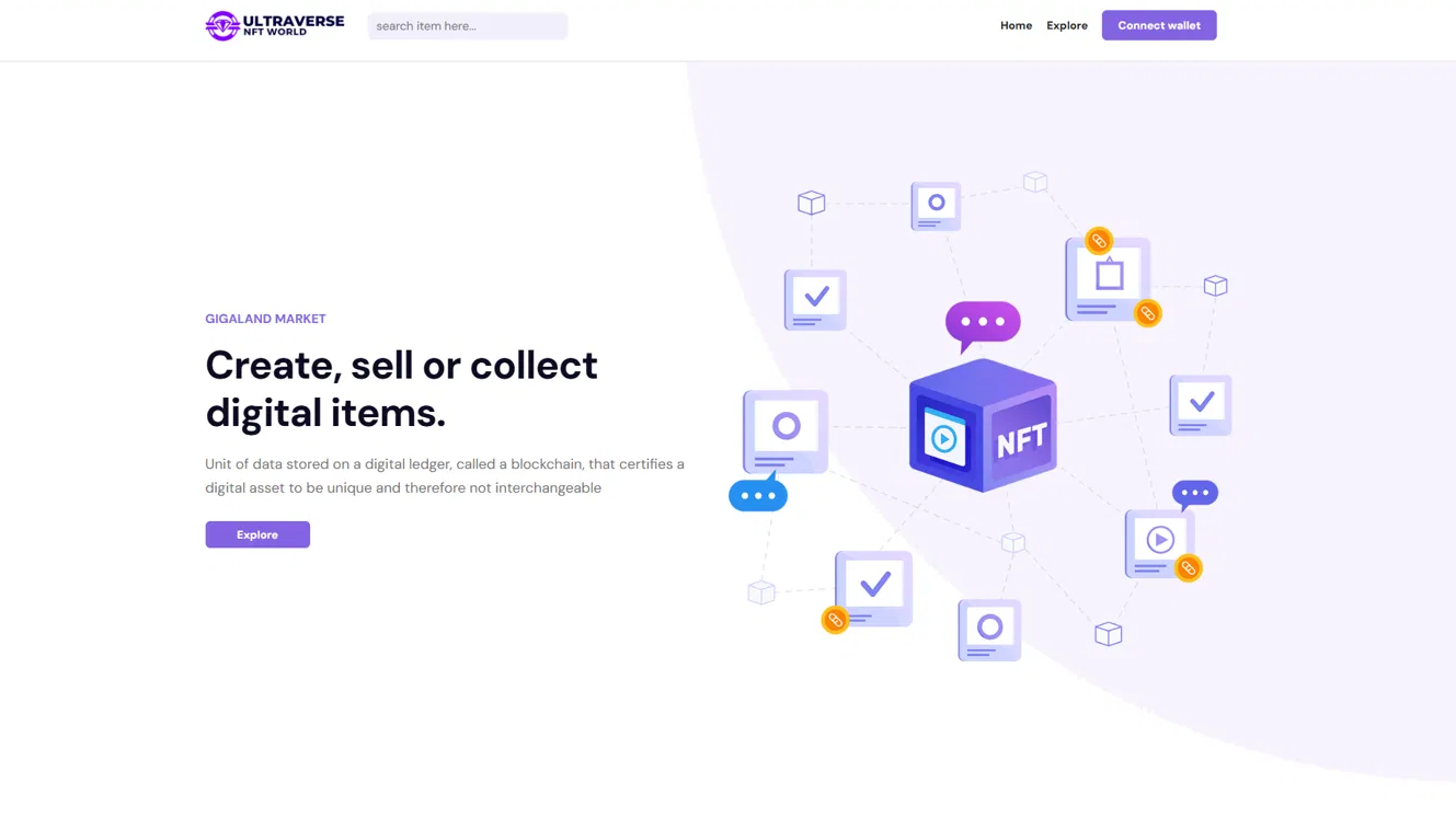 Ultraverse NFT Marketplace preview